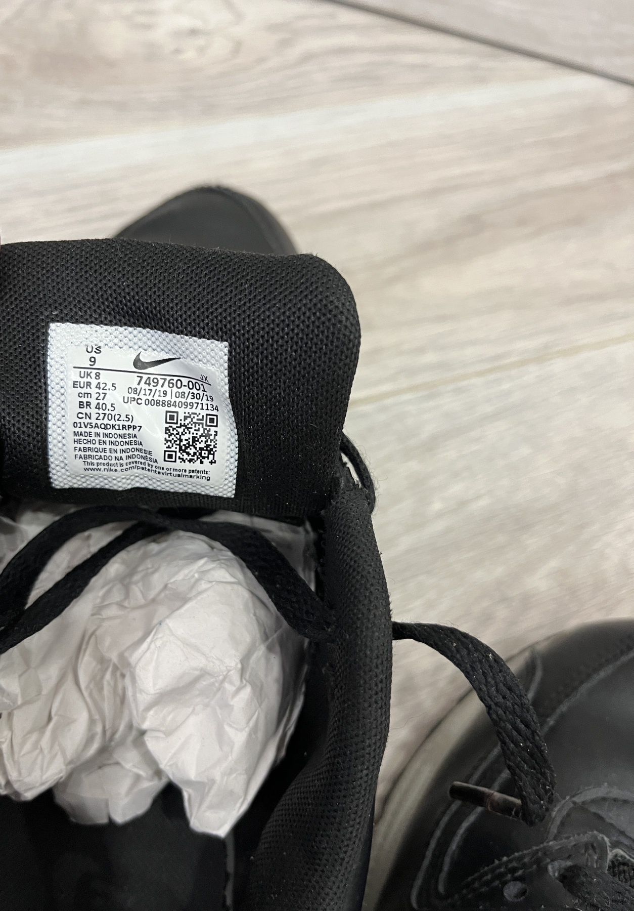 Кросівки Nike AIR MAX COMMAND LEATHER Black 42/27 оригінал