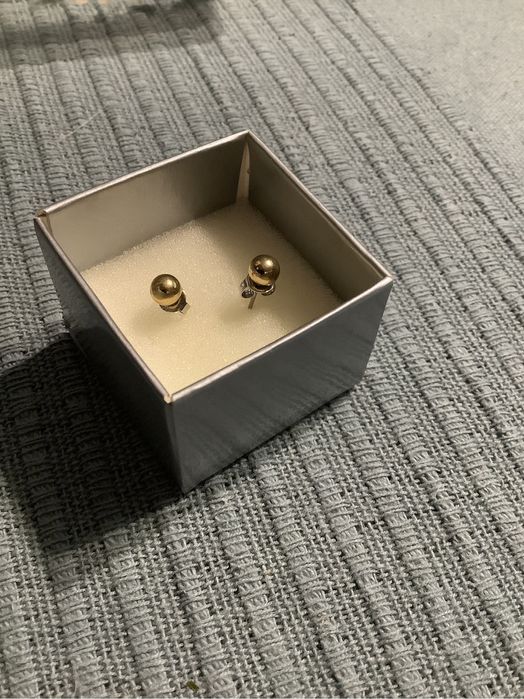Nowe kolczyki złote kulki nowe