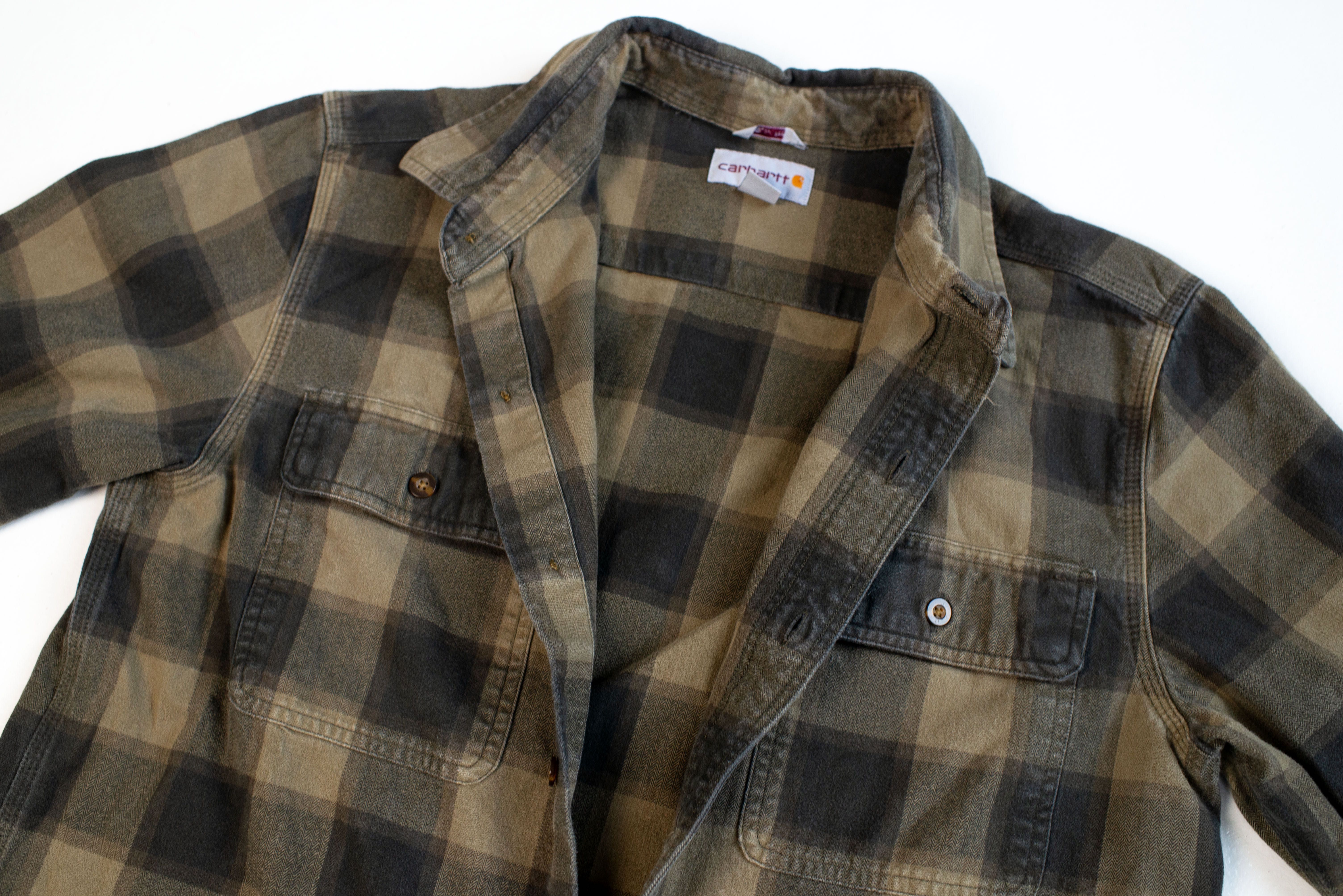Чоловіча сорочка з довгим рукавом Carhartt Кархарт, колір Burn Olive