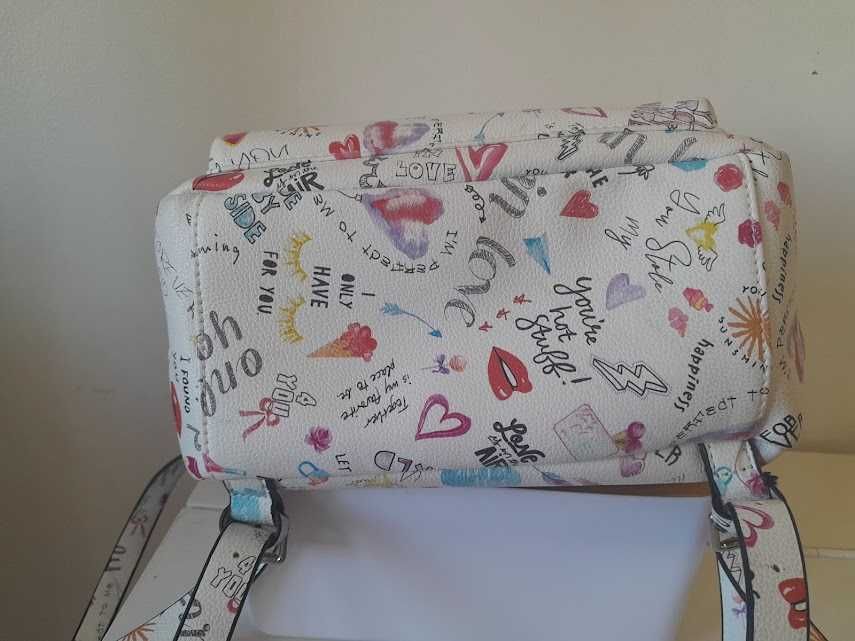 Mochila branca estampada Parfois