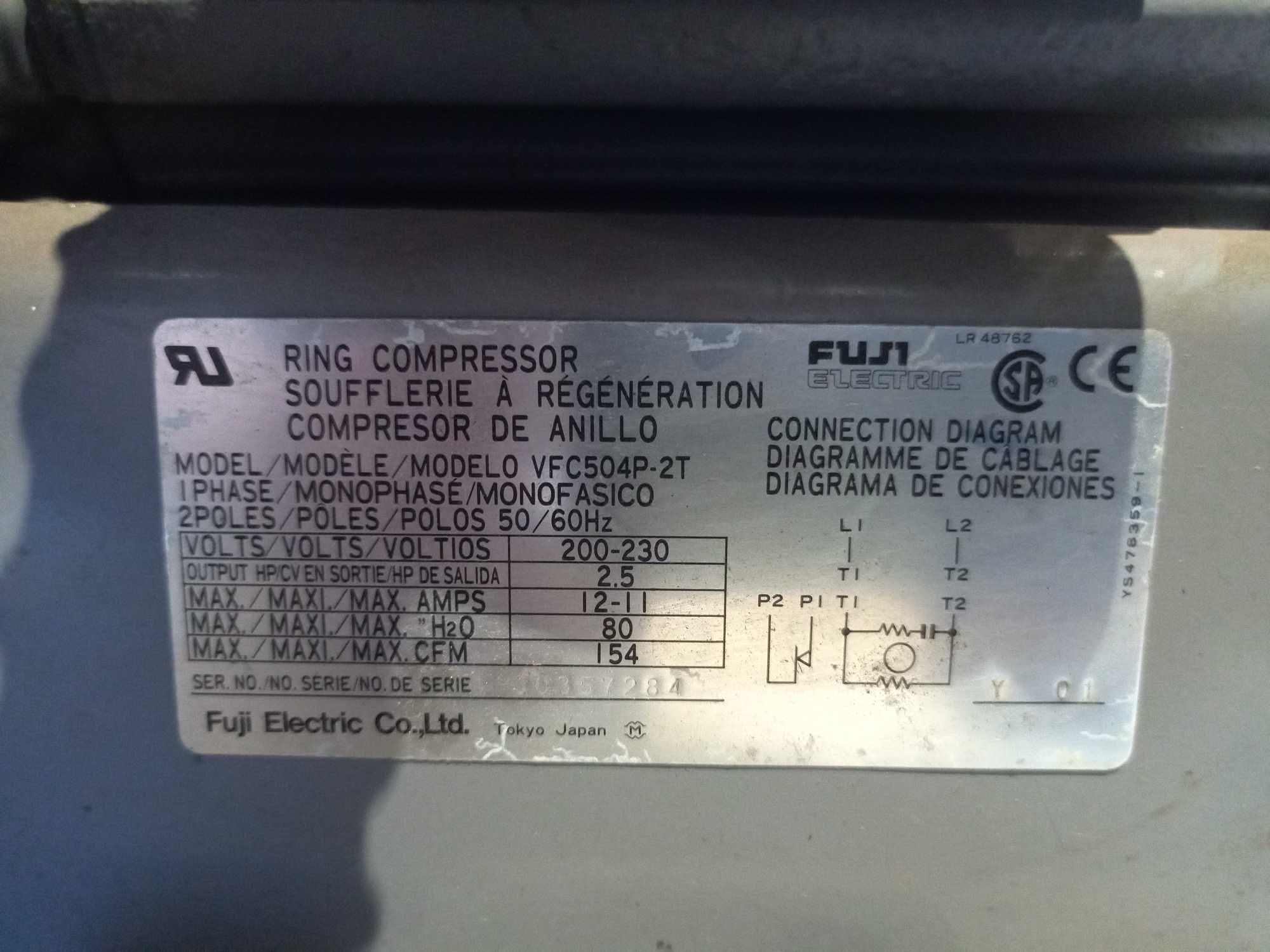 Pompa, dmuchawa bocznokanałowa FUJI ELECTRIC 2,5HP/1,86kW