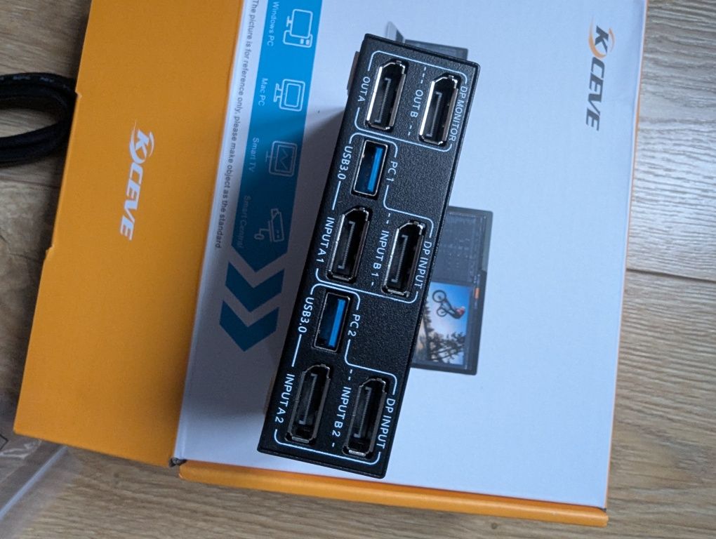 Kvm switch kc-kvm202DP 2 KOMPUTERY jak nowy rozdzielacz kceve ceve pr
