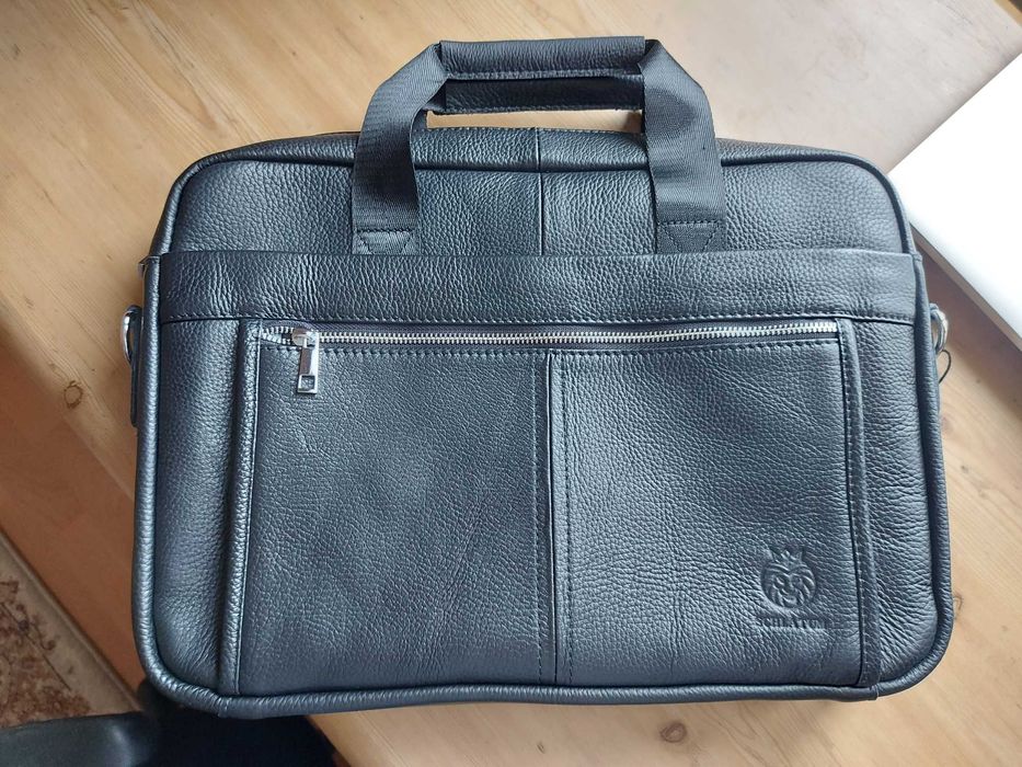 Шкіряна сумка для ноутбука