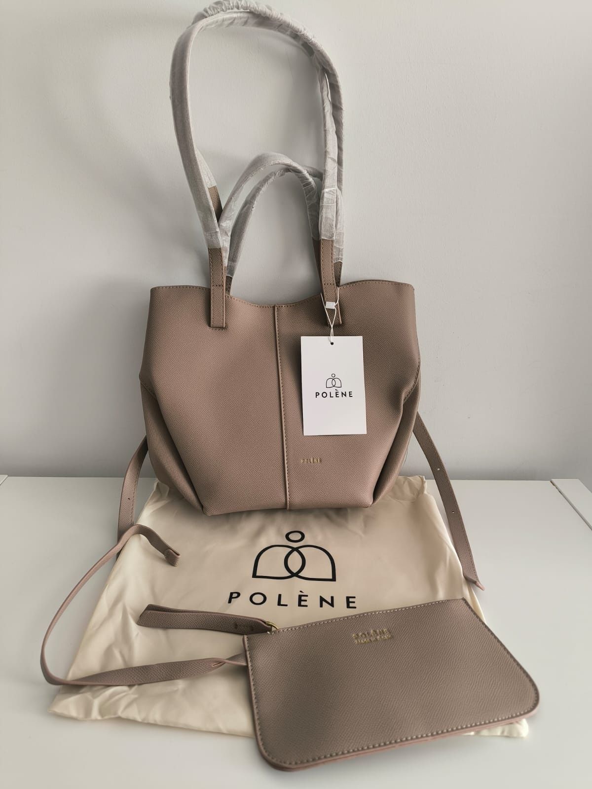 Torebka shoperka na wzór Cyme mini taupe polene