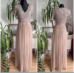 Maya deluxe cekinowa sukienka maxi tiulowa M 38 L 40 xl 42