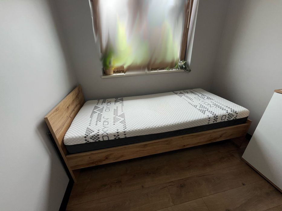 Łóżko BRW 90x200 komplet z materacem i stelażem