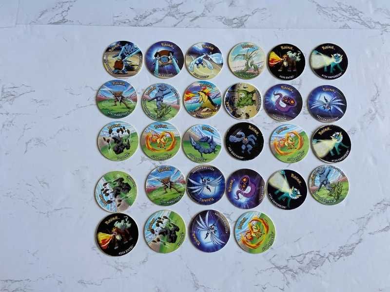 Pokémon Tazos sticker, league, voa e tazos 1, 2 e 3