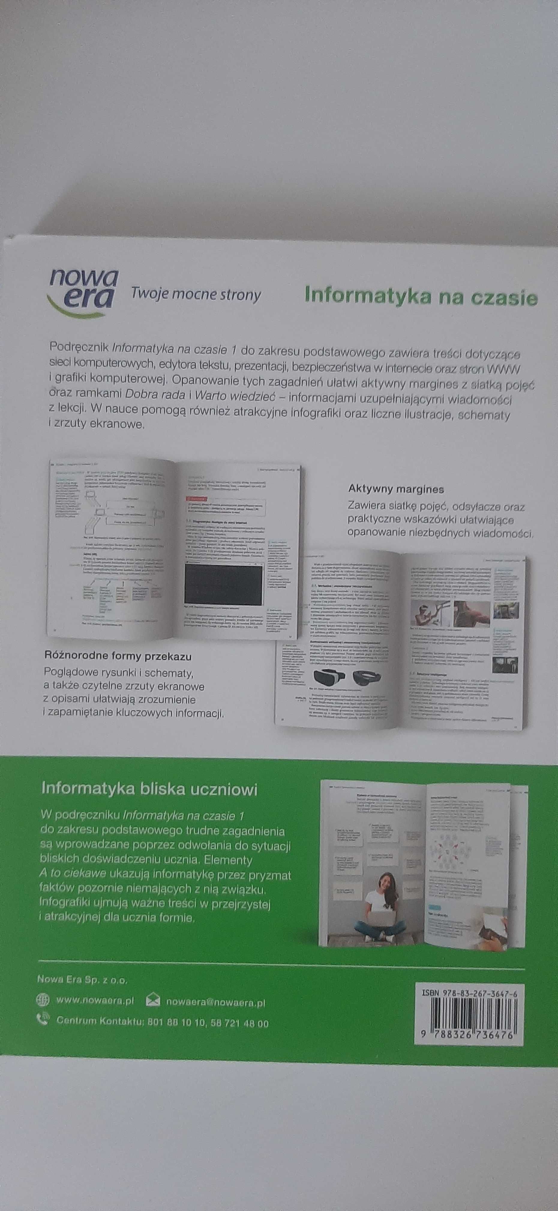 Informatyka na czasie klasa 1 Liceum Technikum zakres podstawowy