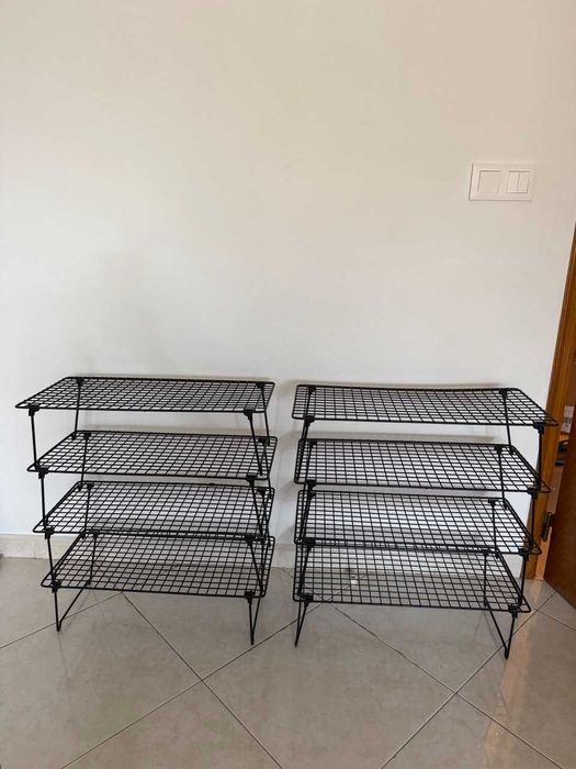 Sapateiras, cinz, 58x27x17 cm, GREJIG, IKEA, 8 unid.