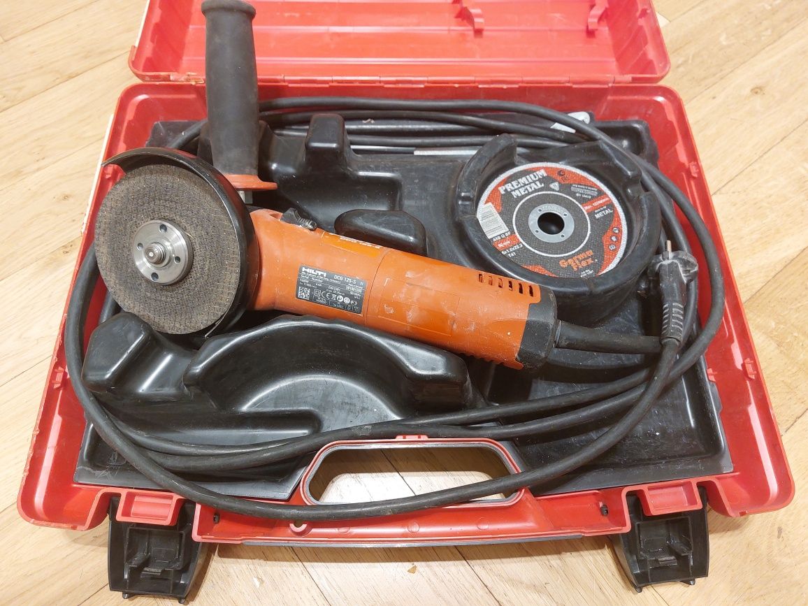 Szlifierka kątowa Hilti DCG 125-S 1400w mało używana walizka