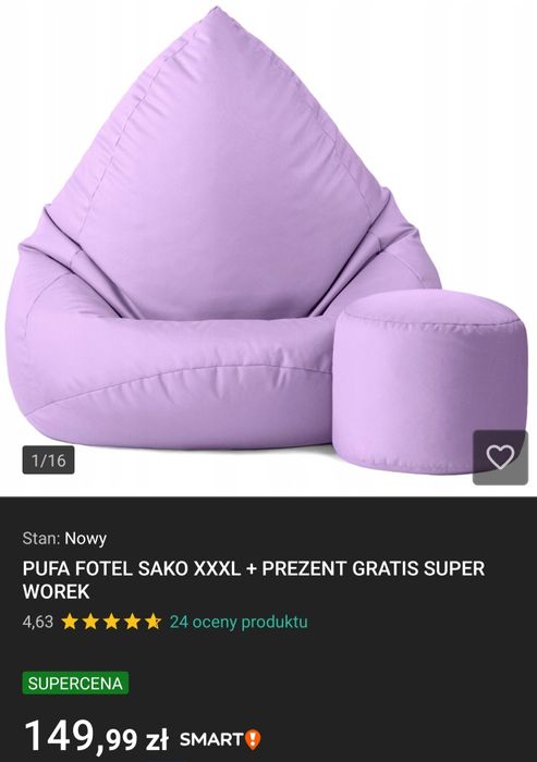 Sprzedam fotel pufa Sako XXXL