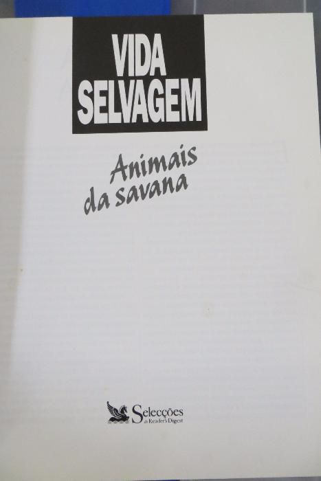 Livro " A Vida Selvagem - Animais da Savana" Selecões Reader's digest