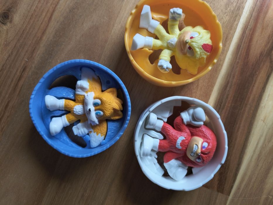 Sonic Mc Donald's trzy zabawki happy meal