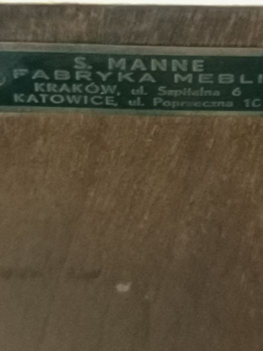 Szafka z fabryki S. Manne. art déco przedwojenny mebel kolekcjonerski