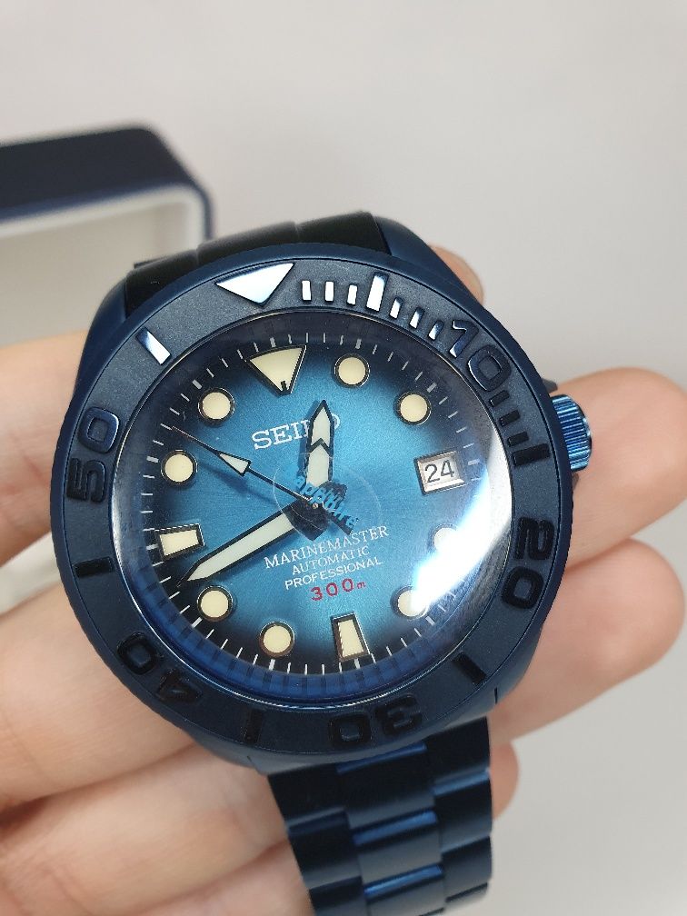 Часы Seiko mod под SKX синие NH35
