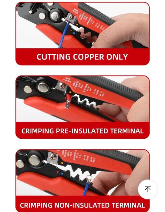 Кліщі для обтиску і Автоматичний знімач ізоляціі з дротів (Стріпер)