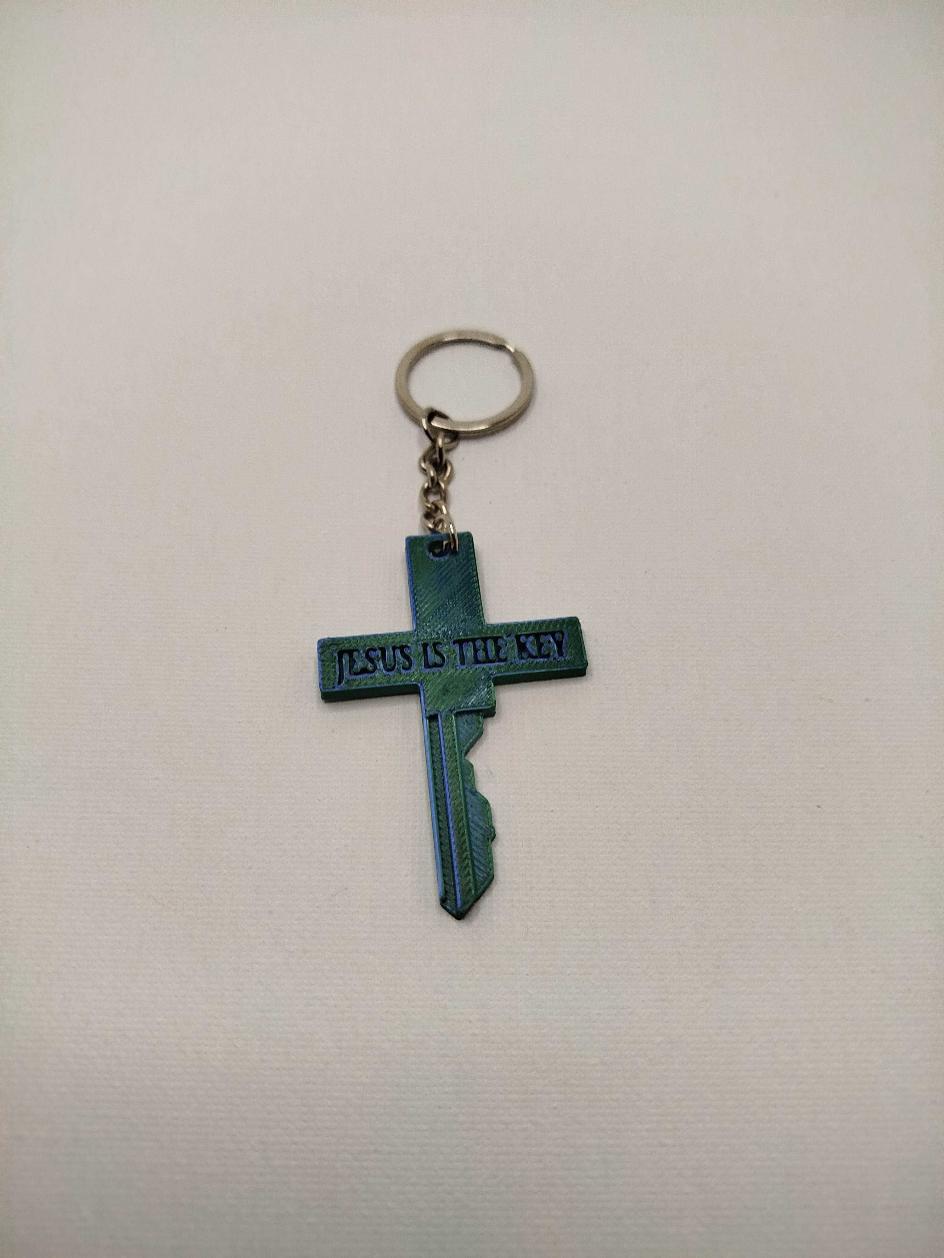Brelok Krzyż (JESUS IS THE KEY)