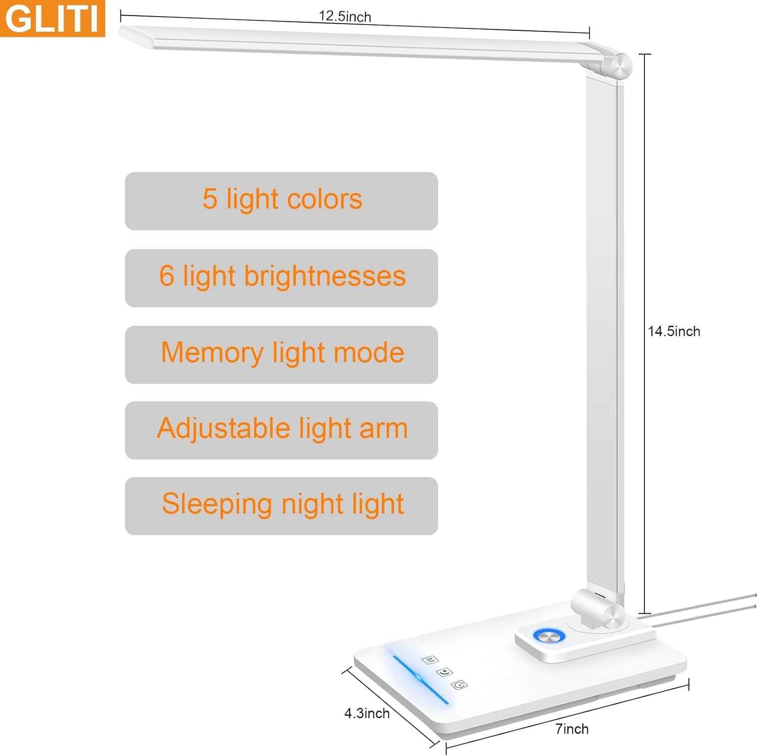 Lampa biurkowa LED, przyjazna dla oczu