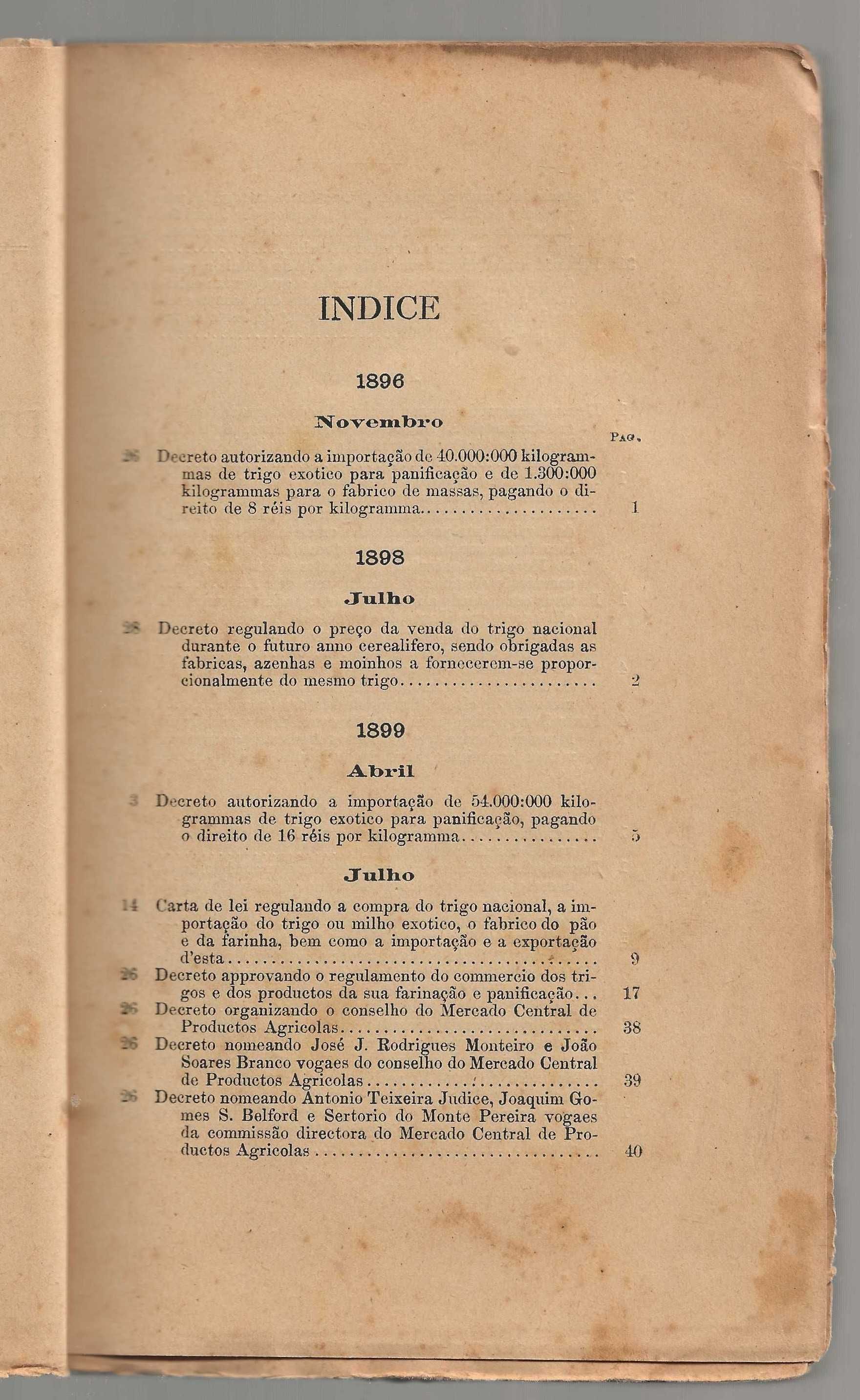 Cartas de Lei Decretos e Portarias Sobre Cereaes-Ed.1905