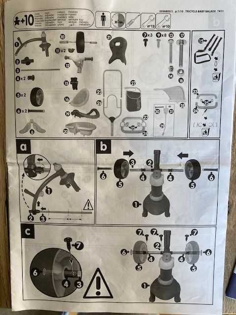 Rowerek trójkołowy Smoby od 10. miesiąca  życia