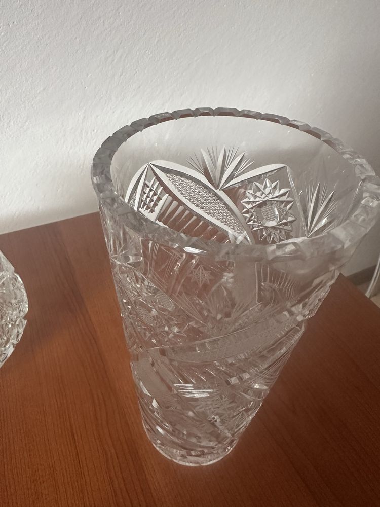 Kryształ wazon i krysztal na owoce itp