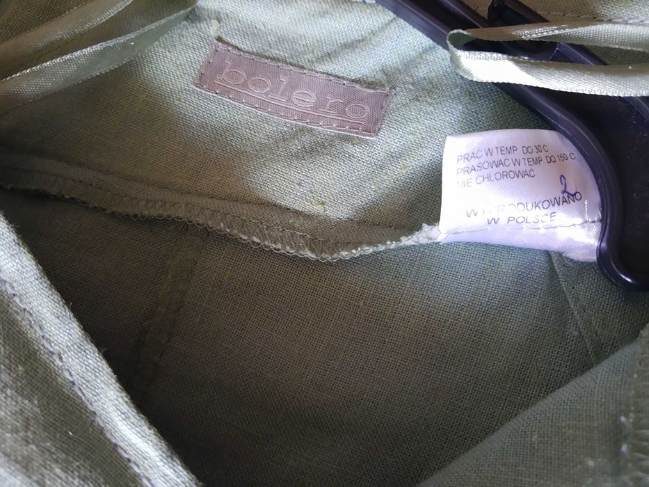 Spódnica zielona na lato 100% len marki BOLERO