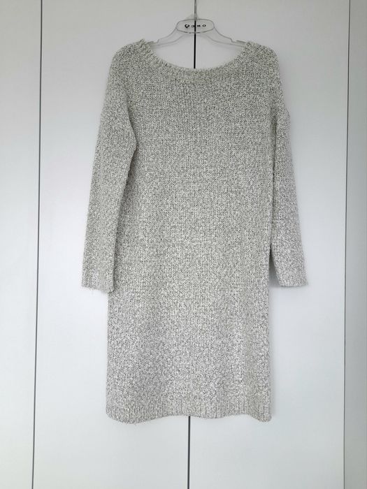 Sweterkowa krótka sukienka w kolorze szarym Marki GREENPOINT