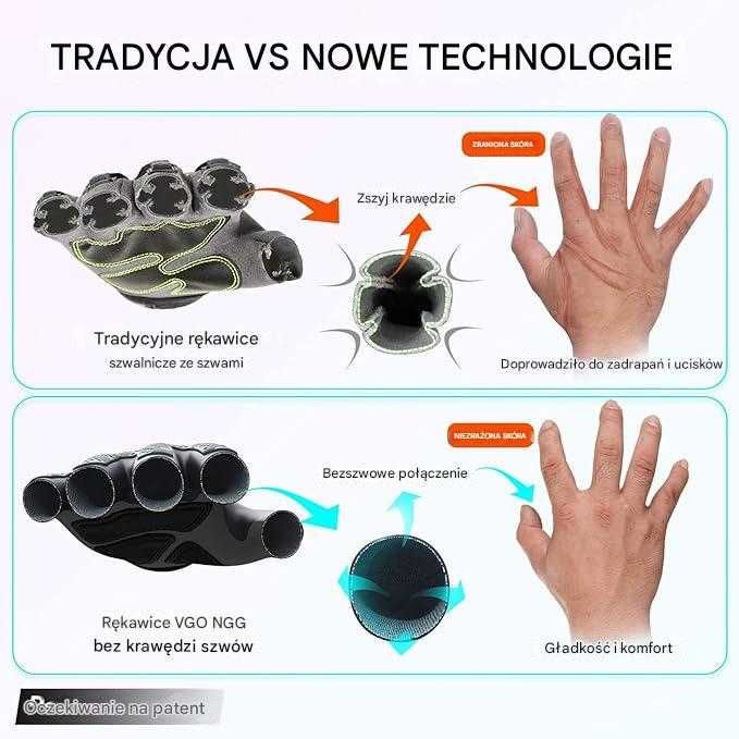 VGO Rękawice Robocze Bezpieczne Bezszwowe Antypoślizgowe ROZMIAR M/8