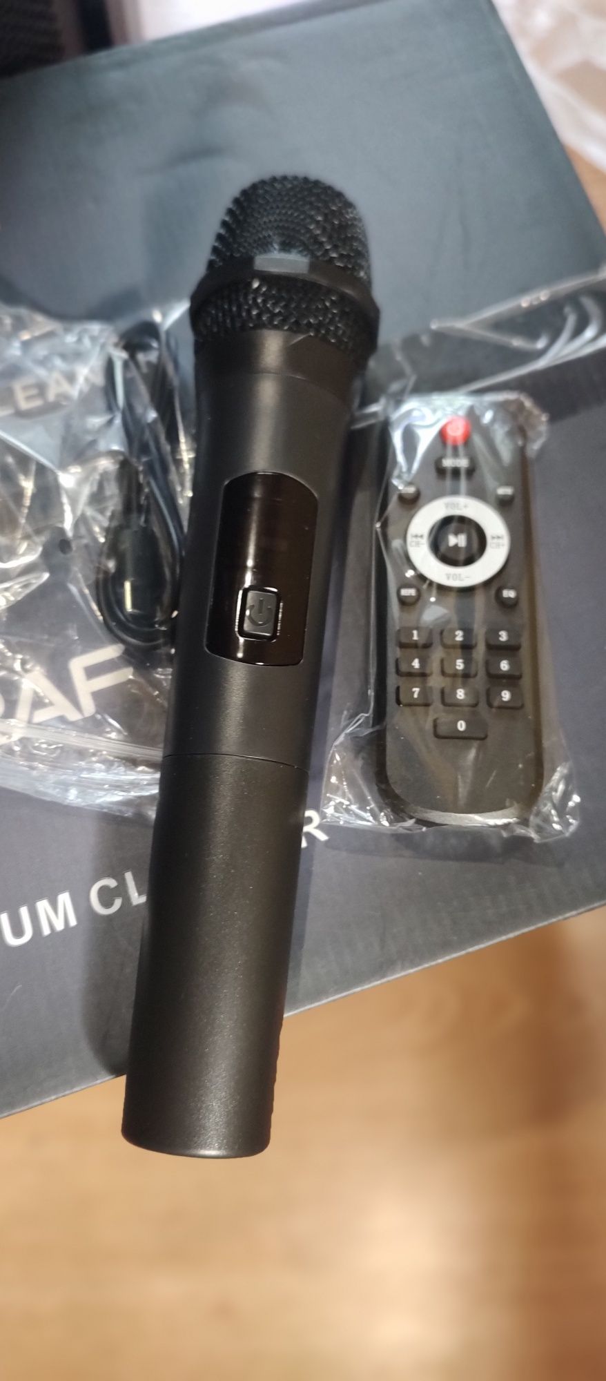 Караоке акустика Atlanfa-908 (SD,USB,AUX,FM, Bluetooth) пульт ДУ, микр