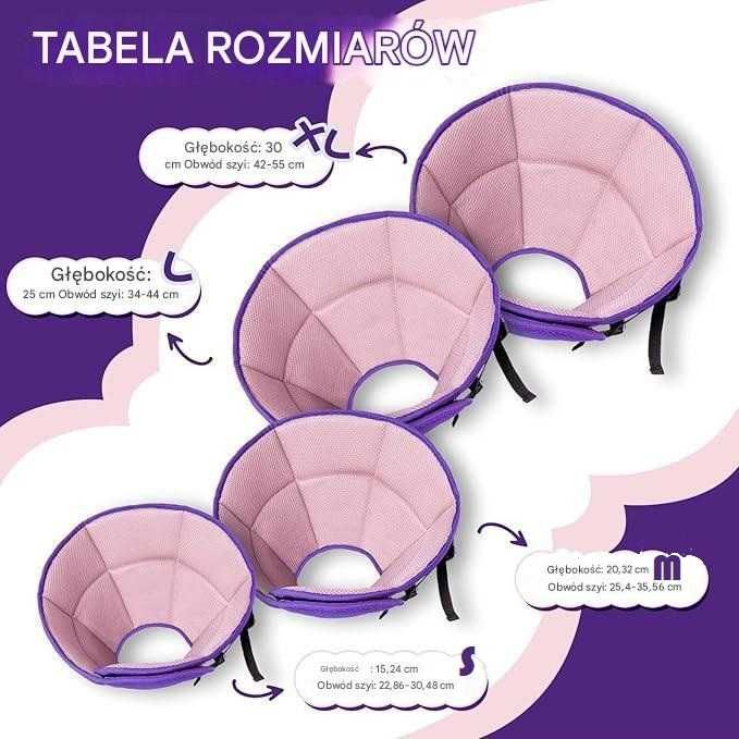 Miękka Obroża dla Psa Kołnierz, Ochrona Przed Lizaniem, Regulowana S
