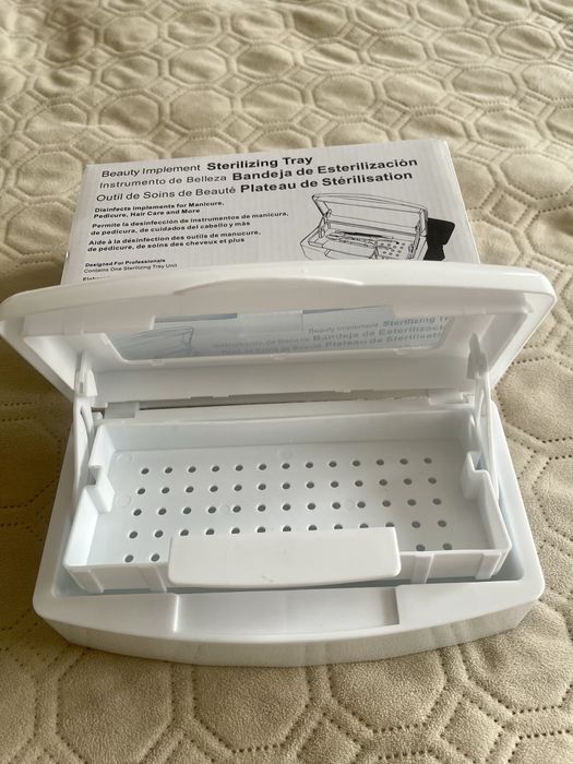 Контейнер для стерилізації та дизенфекції, чорні рукавиці розмір S