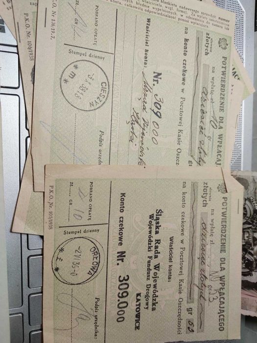 Motocykl Triumph 1938 - Stare Dokumenty zakupu, opłaty - Auto Union