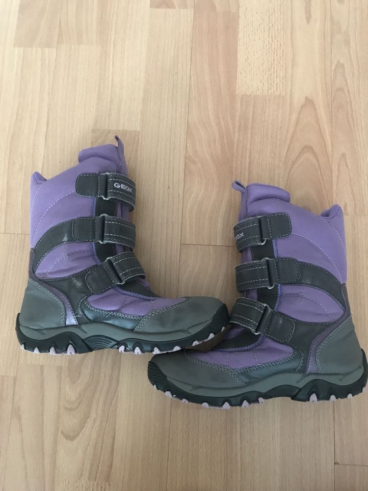 Buty zimowe 34 śniegowce wysokie 3 rzepy Geox