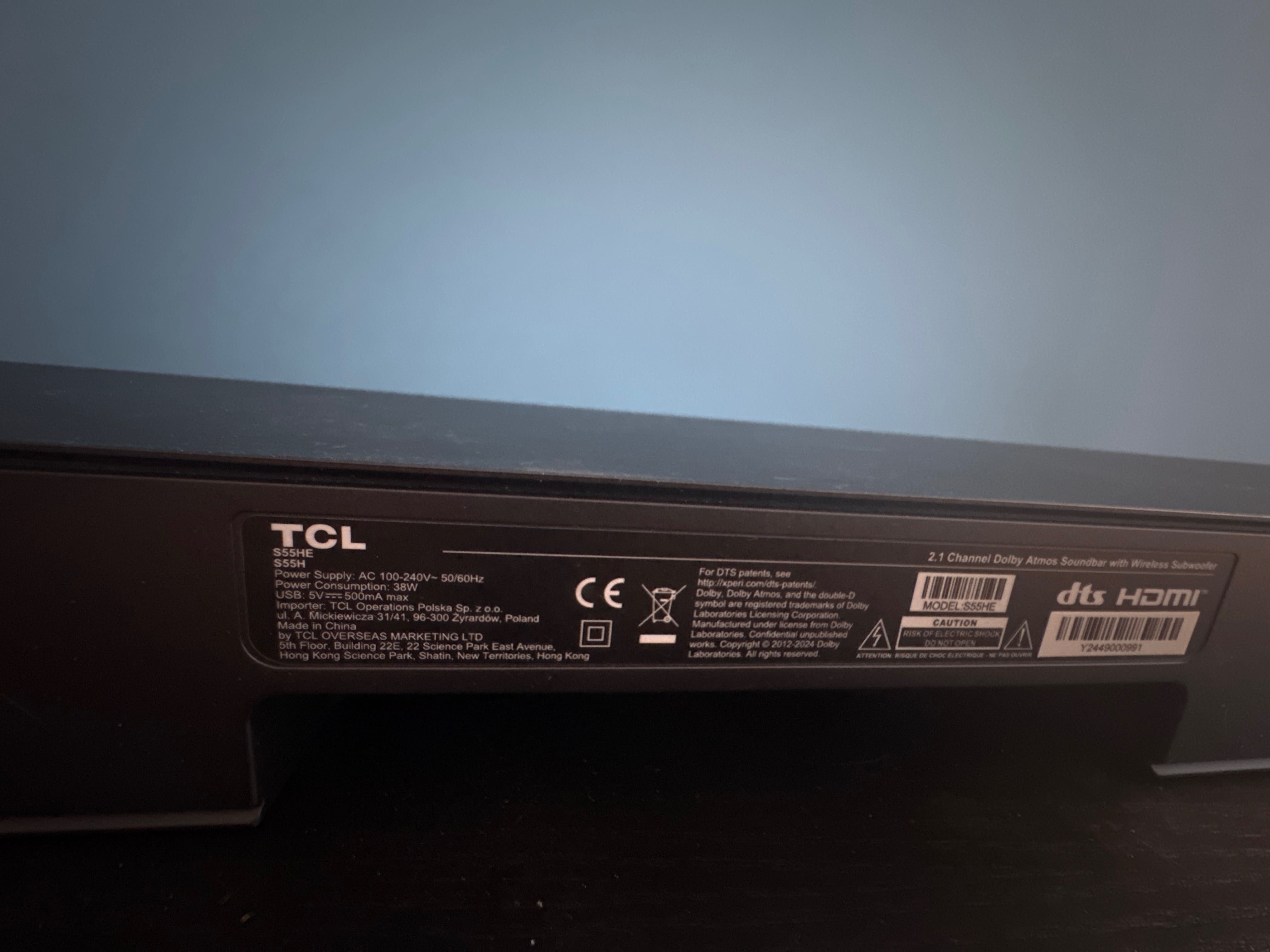 Soundbar TCL i głośnik