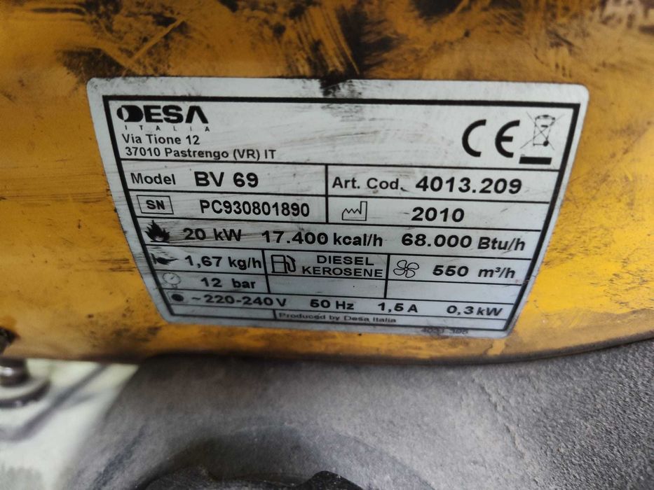 nagrzewnica master DISEL BV 69 20KW