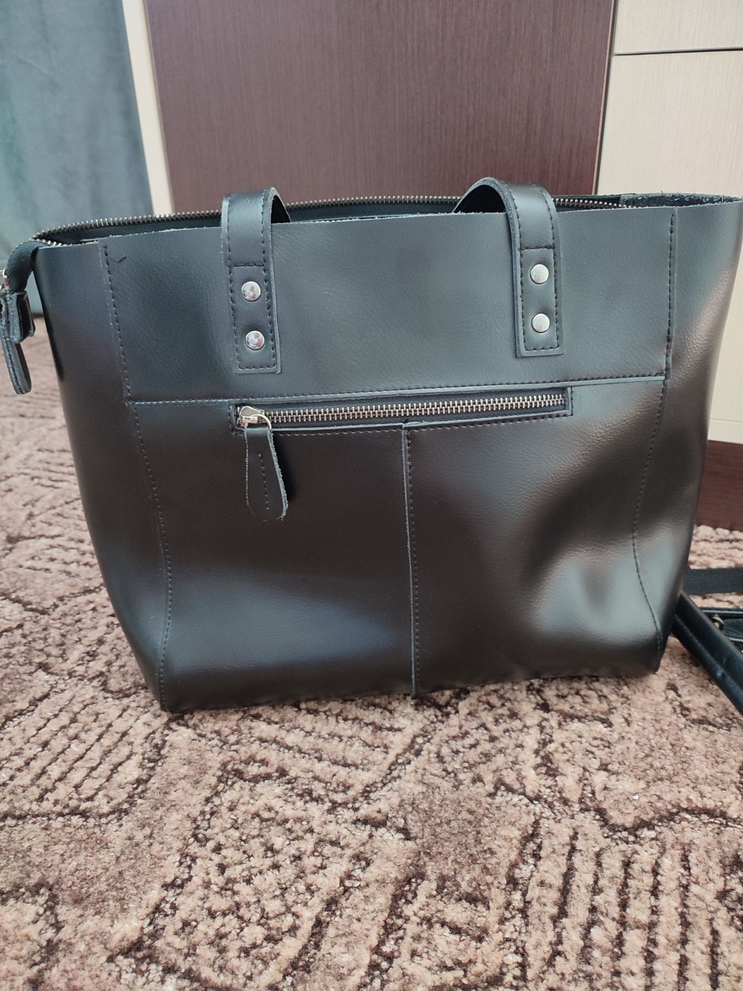 Продам сумку натуральна шкіра + замш