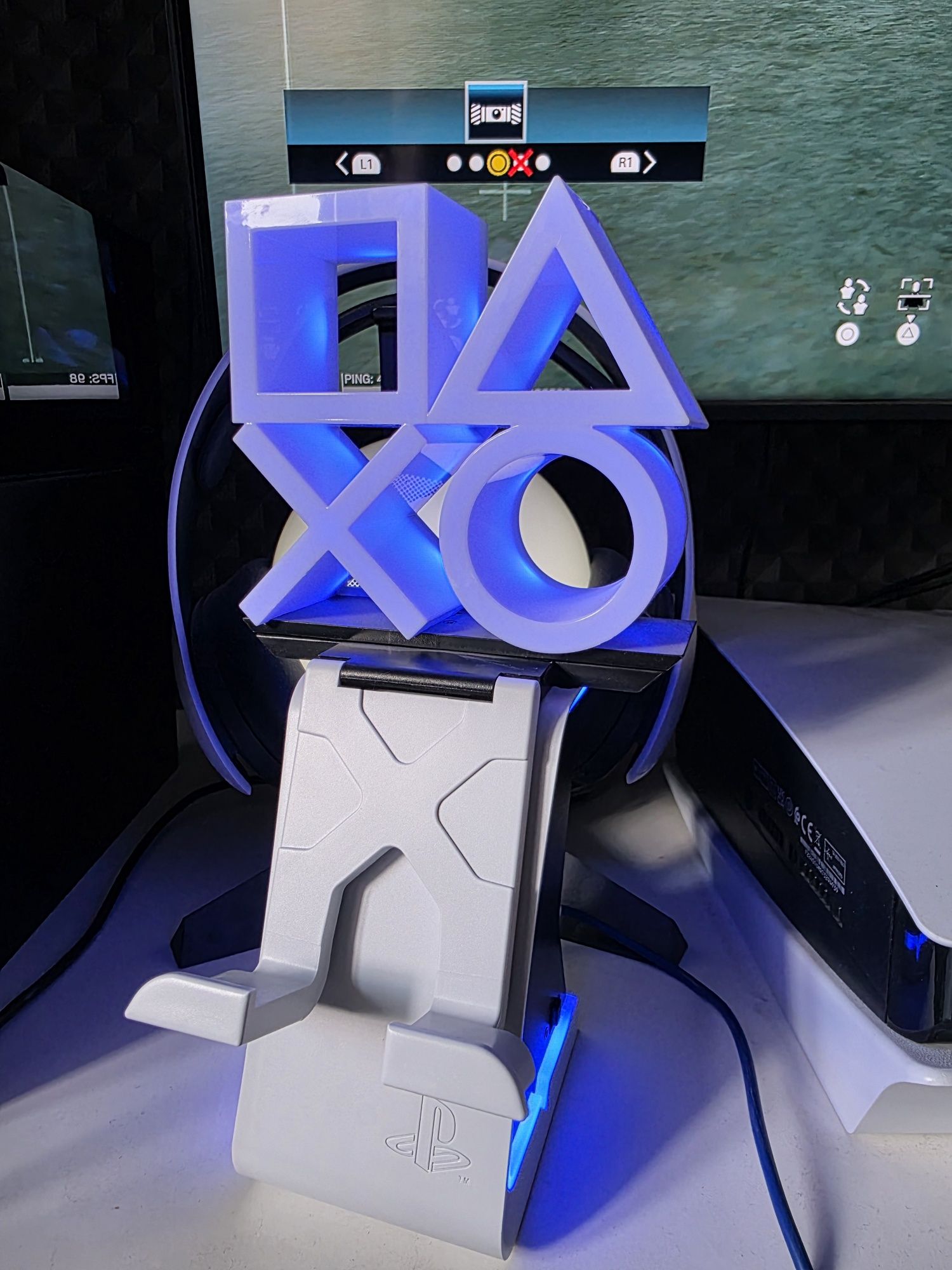 Podstawka na Telefon/Pada LED Playstation