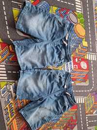 Krótkie spodenki szorty r 116 H&M bliźniaki jeansy jeansowe