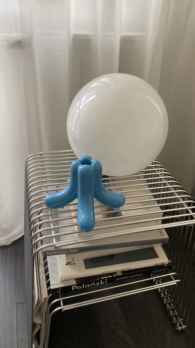 Świecznik Gustaf Westman x Ikea Vinterfint błękitny niebieski