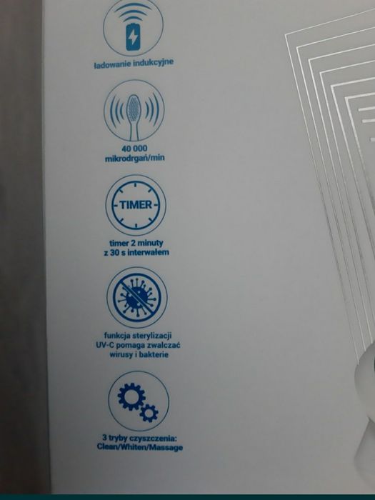 Szczoteczka do zębów elektryczna soniczna Uv nowa