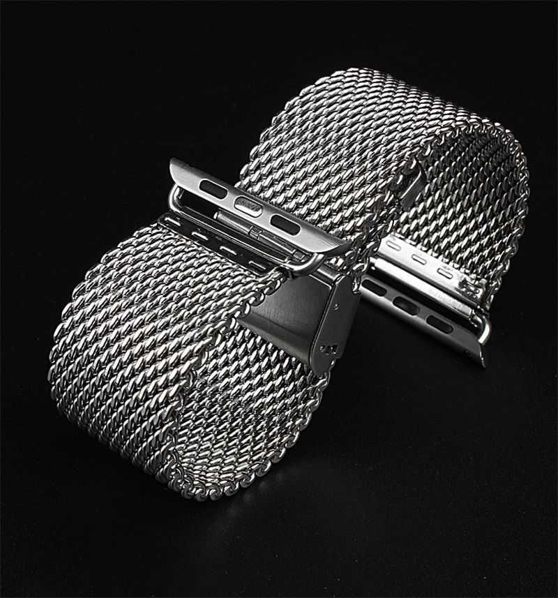 Bransoleta mesh czarna Apple watch smartwatch gratis wkrętak adaptery