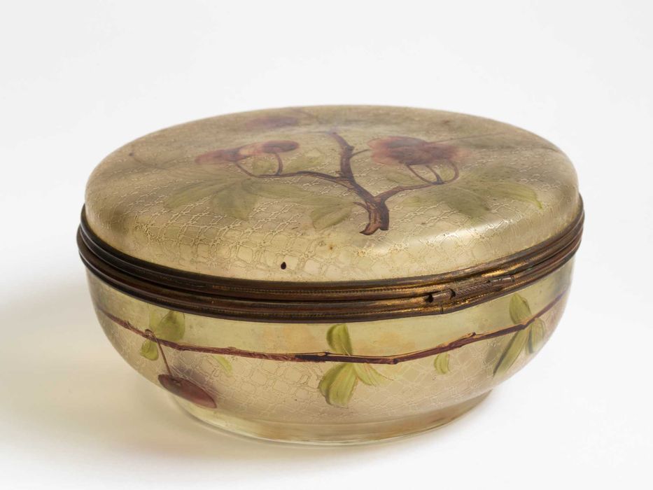 Caixa joias vidro esmaltado Arte Nova | Legras