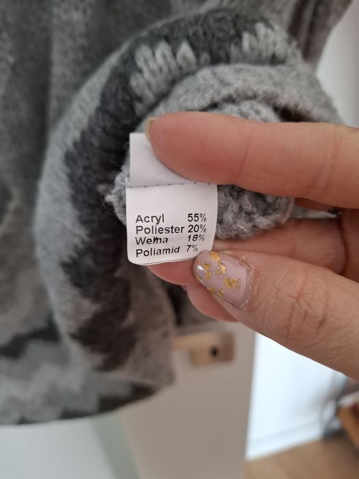 Tunika - sweter kolor szary