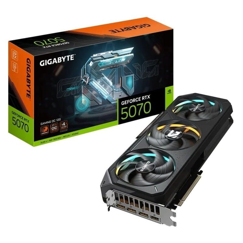 Відеокарта GF RTX 5070 12GB GDDR7 Gaming OC Gigabyte! НОВА!!