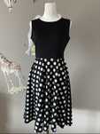 Klasyczna sukienka elegancka retro pin-up grochy S/M nowa