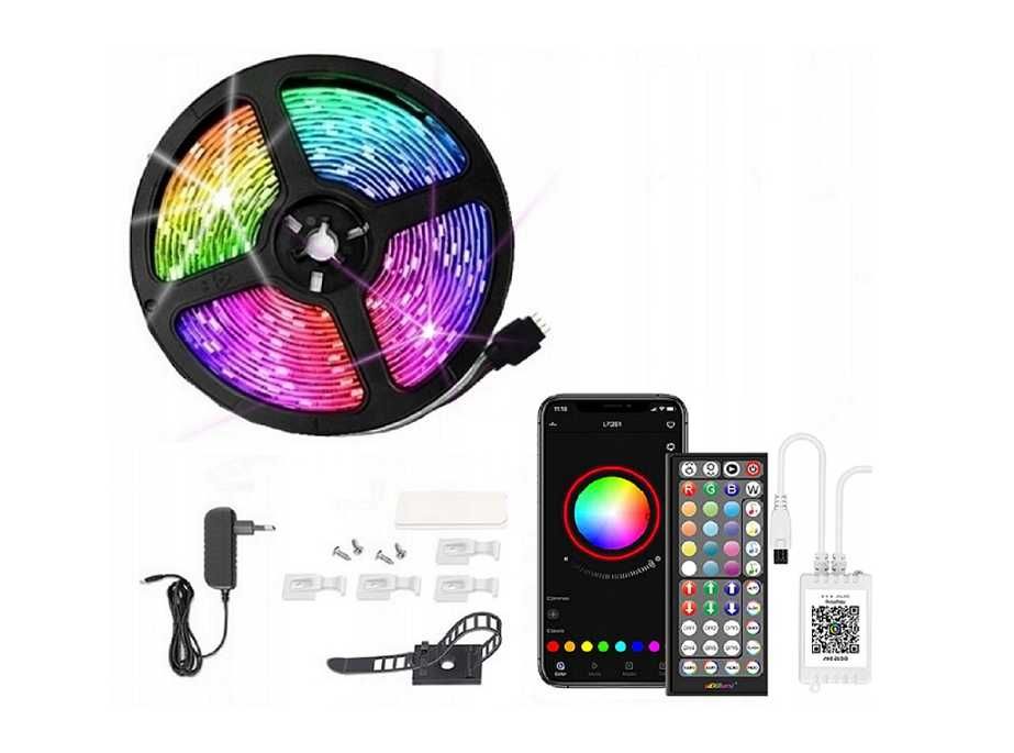 Taśma LED 20M RGB 5050 Bluetooth Aplikacja Mobilna