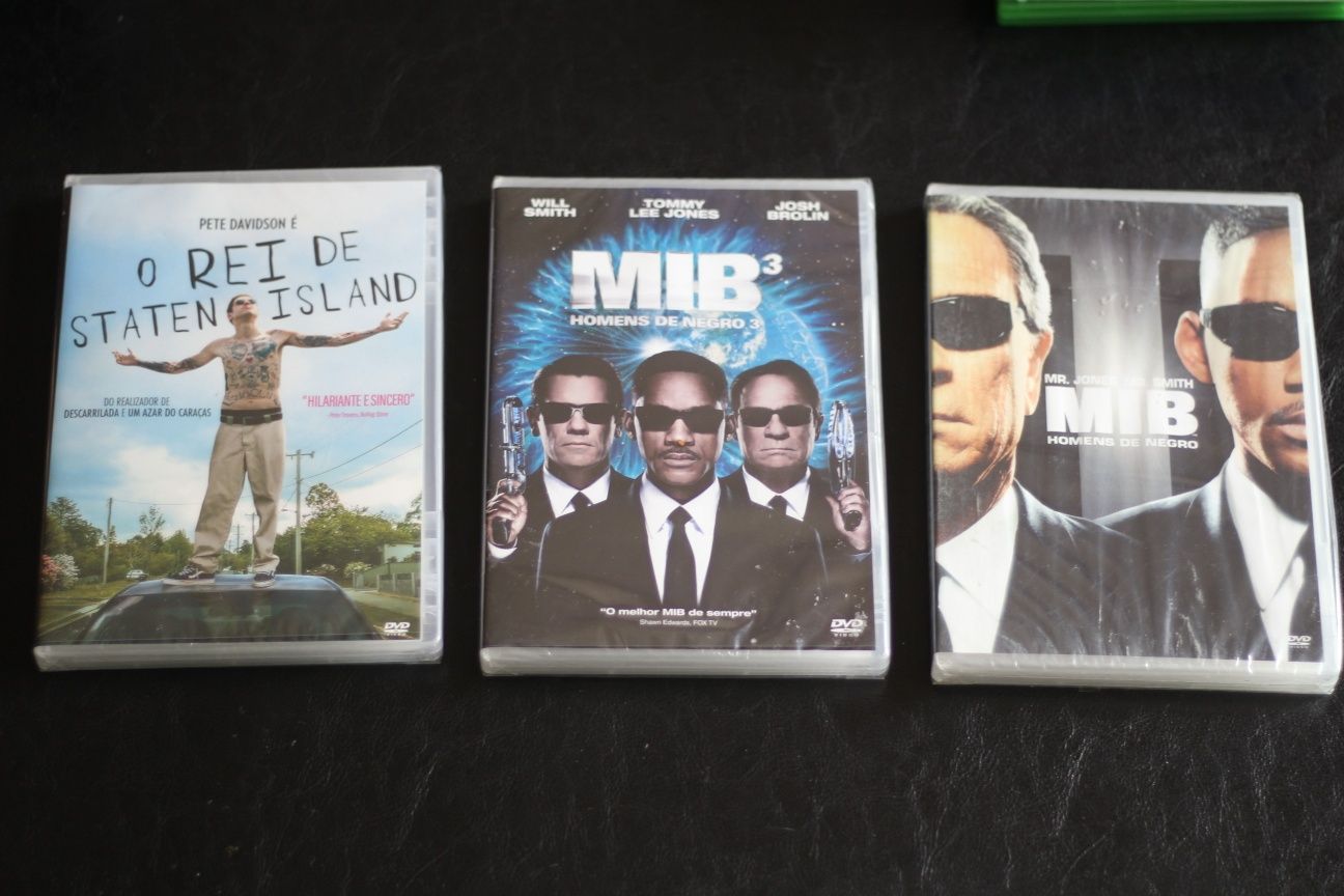 Conjunto de 3 filmes DVD novos e selados