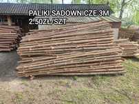 Paliki sadownicze 3m tanio okazja drzewo
