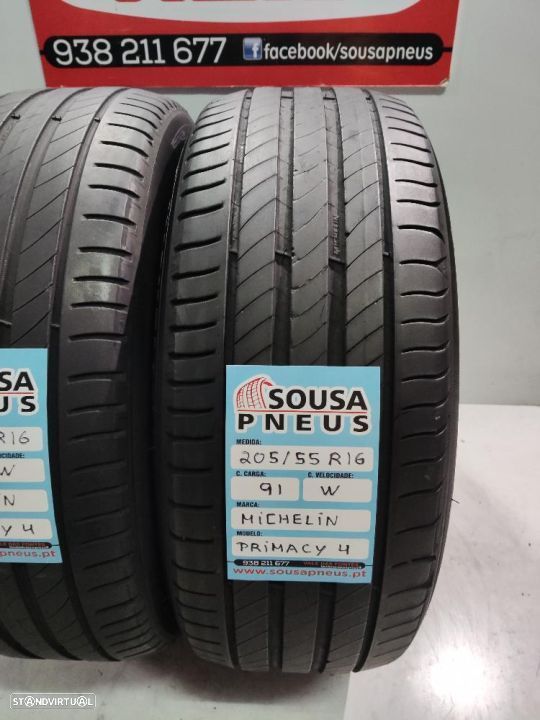 2 pneus semi novos 205-55r16 michelin - oferta dos portes 85 EUROS