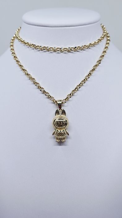 Złota zawieszka Labubu próba 585 14k